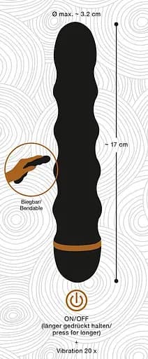 Классический вибратор You2Toys 17 см черный - фото 10