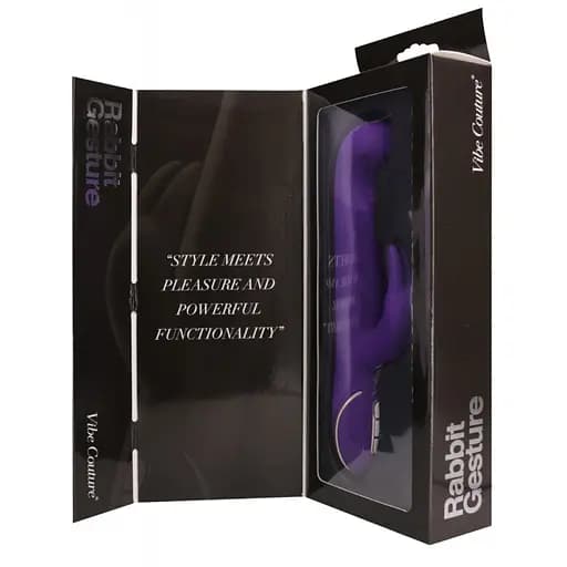 Вибратор-кролик Vibe Couture Rabbit Gesture 22 см фиолетовый - фото 8