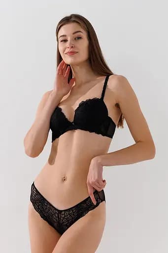 Комплект женский бюст+трусы 05012 80C Черный - фото 1