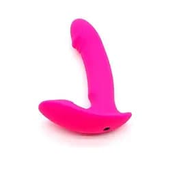 Вібратор-стимулятор силіконовий точки G та ануса 11 см 10 режмів рожевий