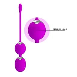 Вагінальні віброкульки Pretty Love Willie Vibrating Kegel Balls Purple - мініатюра 8