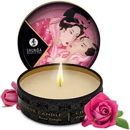 Масажна свічка Shunga Massage Candle троянда, 30 мл - мініатюра 2