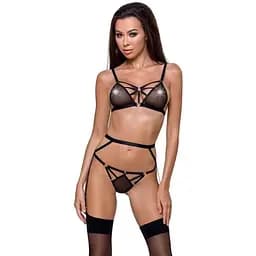 Бюстгальтер-стрепы Meggy Bra black - Passion Exclusive 2XL/3XL