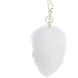 Металева анальна пробка Кролячий хвост Lockink Sevanda White Bunny-Tail Anal Pear-shape Plug - мініатюра 5