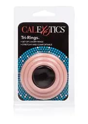 Ерекційне кільце CalExotics Tri-Rings 3 шт тілесний - мініатюра 5