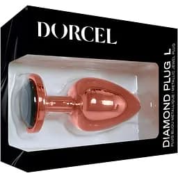 Металева анальна пробка Dorcel - Diamond Plug Rose Gold із прикрасою у вигляді кристалу L - мініатюра 6