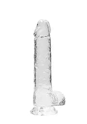 Фалоімітатор Realrock Dildo прозорий 21см - мініатюра 3