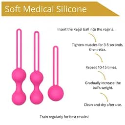 Набір вагінальних кульок Erospace Sweet Play Kegel Balls Set A12 - мініатюра 5