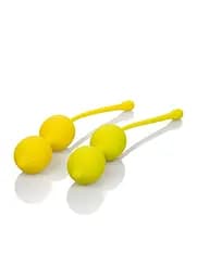 Вагінальні кульки CalExotics Kegel Training Set Lemon, 19 см, жовтий - мініатюра 2