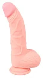 Реалістичний фалоімітатор Medical Silicone Dildo з мошонкою 20 см тілесний - мініатюра 2