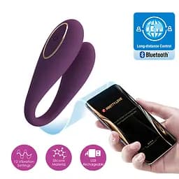 Вібратор Pretty Love August Stimulator Dark Purple (App) - мініатюра 3