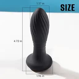 Анальна пробка - Thrusting Anal Plug Black - мініатюра 4