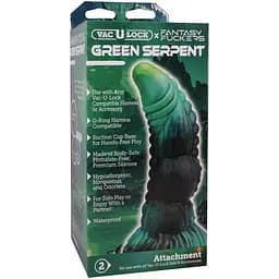 Фалоімітатор Doc Johnson Vac-U-Lock Green Serpent - мініатюра 5