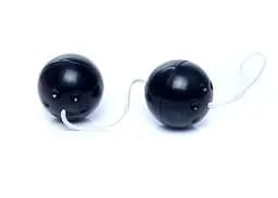 Вагінальні кульки Duo-Balls Black, 21 см, чорний - мініатюра 3