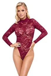 Боді Cottelli Collection Lace XL бордовий - мініатюра 2