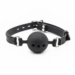 Силіконовий кляп для BDSM Чорний K0765-1 - мініатюра 3