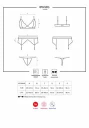 Комплект білизни Obsessive 810 L/XL чорний - мініатюра 7
