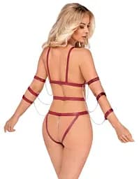 Боді Bad Kitty Naughty Toys Strap L червоний - мініатюра 5