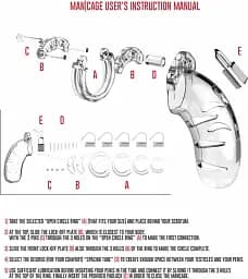 Пояс вірності для чоловіків ManCage 01 Chastity Cage прозорий - мініатюра 4
