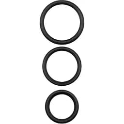 Набор эрекционных колец Crushious Bandoleros 3 шт (черный)