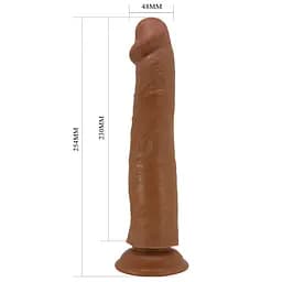 Фалоімітатор Sliding Skin Sharife 10" 25.4 см (коричневий) - мініатюра 11