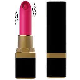 Вібратор I’MCUM KissLips в формі губної помади Чорний (IM-KST503)