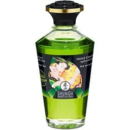 Зігрівальна масажна олія Shunga Aphrodisiac Warming зелений чай, 100 мл - мініатюра 2