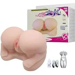 Мастурбатор с вибрацией Baile Soft And Smooth Pussy amp; Ass Hole (телесный)