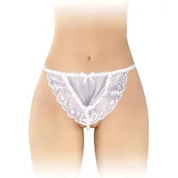 Трусики-стринги с жемчужной ниткой Fashion Secret KATIA White One size