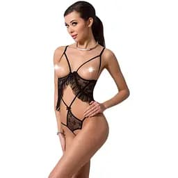 Боди монокини Passion с открытой грудью JustinA Body Black S/M