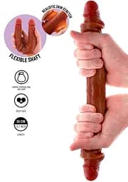 Фалоімітатор Get Real Foreskin D-Dong 35 см (коричневий) - мініатюра 9