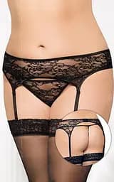 Пояс для панчох SoftLine Garterbelt 3316 XL (чорний) - мініатюра 2