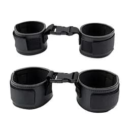 Комплект для бондажу з 8 предметів BDSM Чорний K000873 - мініатюра 4