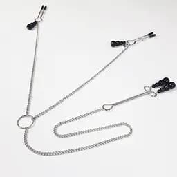 Затискачі для сосків та клітора Art of Sex - Nipple and clit clamps Pearl - мініатюра 2