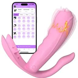 Вібратор Silicone Vibrator, 7 vibration modes, Heating + APP - мініатюра 3