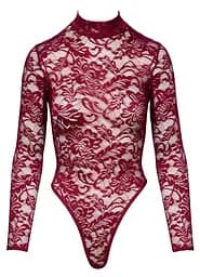 Боді Cottelli Collection Lace S бордовий - мініатюра 4