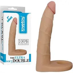Насадка на пенис для двойного проникновения Lovetoy The Ultra Soft 17 см телесный