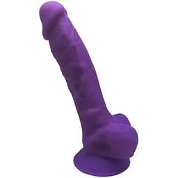 Фалоімітатор Silexd Premium Silicone Dildo Model 1 Size 7 18.8 см фіолетовий