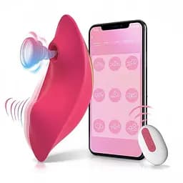 Смарт-вібратор вакуумний JOS pimpit для жінок силіконовий 18 режимів 88 мм рожевий