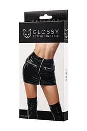 Спідниця Glossy Billie wetlook M (чорний) - мініатюра 8