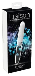 Вібратор Liaison Straight LED 17.7 см білий - мініатюра 11