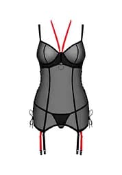 Корсет Obsessive Glandez M/L (чорний) - мініатюра 5
