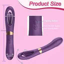 Вібратор G-точки Flicking Dual у фіолетовому - мініатюра 8