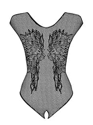 Еротичне боді Obsessive B112 з вишитими крилами S/M/L чорний - мініатюра 4