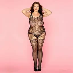 Сітчастий бодістокінг JSY Коханка Зоуї Plus Size Новинки, Black