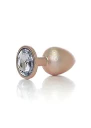 Анальна пробка - Jewellery Pearl Gold Plug Clear L - мініатюра 1