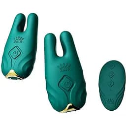 Смарт-вібратор для грудей Zalo Nave Turquoise Green пульт ДК робота через програму