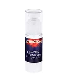Їстівна масажна олія Mait Attraction Champagne Strawberry Hot Kiss 50 мл - мініатюра 2