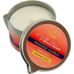 Масажна свічка - Vibratissimo Peach Grace, 50 мл - мініатюра 1