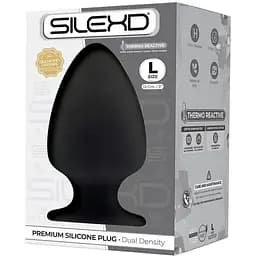 Анальна пробка SilexD (Model 1 size L) двошаровий силікон + Silexpan діаметр 7.5 см - мініатюра 2